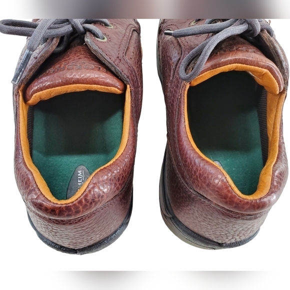 Florsheim Steel Toe Shoes Mens 7 D Womens 9 M Brown Leather Work Safety Oxford - Picture 5 of 16